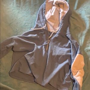 Three quarter zip crop top